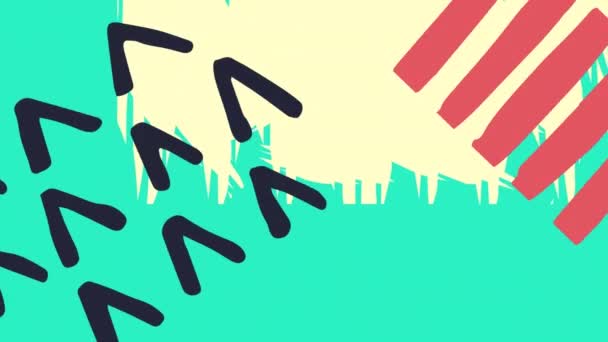 Анімація Абстрактних Візерунків Рухаються Зеленому Тлі Концепція Візерунка Кольору Цифровому — стокове відео