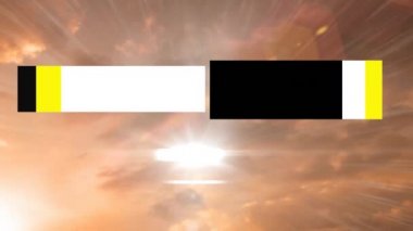 Bulutlu gökyüzü ve günbatımında teşekkür mesajının animasyonu. arka plan sosyal medya ve iletişim konsepti dijital olarak oluşturulmuş video.