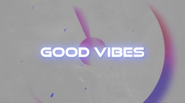 Beyaz arkaplandaki iyi titreşimlerin animasyonu. Sosyal medya ve iletişim arayüzü kavramı dijital olarak oluşturulmuş video.