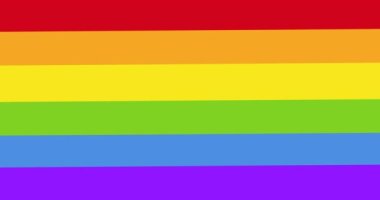 lgbtq gökkuşağı renk çizgilerinin animasyonu. lgbtq gurur ve eşitlik kutlaması konsepti dijital olarak oluşturulmuş video.