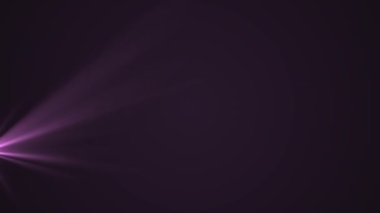 Siyah arkaplanda parlayan mor ışığın animasyonu. ışık ve renk kavramı dijital olarak oluşturulmuş video.