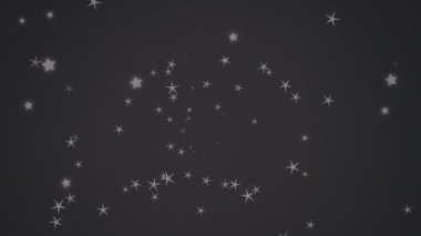 Siyah zemine düşen kar animasyonu. Noel, gelenek ve kutlama konsepti dijital olarak oluşturuldu.