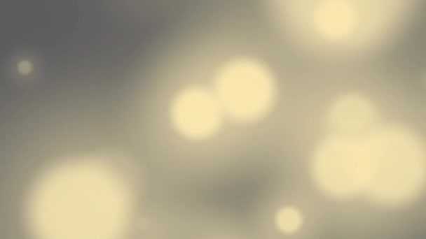 Анімація Сяючих Жовтих Плям Світла Сірому Фоні Концепція Світла Кольору — стокове відео