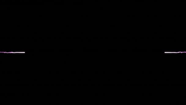 Cyfrowa Animacja Fioletowego Szlaku Świetlnego Pękającego Czarnym Tle Tło Technologii — Wideo stockowe
