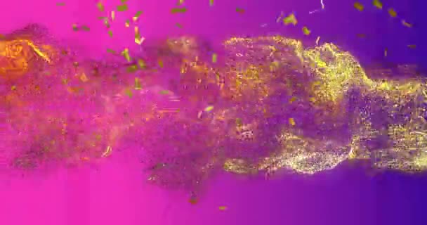 Animacja Poruszających Się Świecących Świateł Fal Kolorowym Tle Kolor Ruch — Wideo stockowe