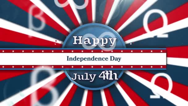 Animation Independence Day Text Flag America Pattern American Patriotism Independence — Stock Video