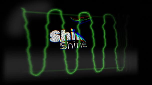Animação Texto Brilho Sobre Onda Brilhante Movimento Conceito Vídeo Game — Vídeo de Stock