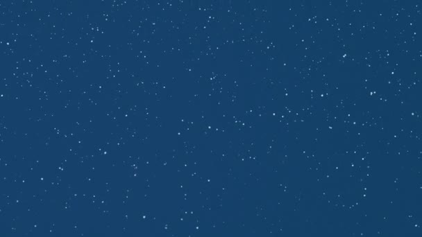 Κινούμενο Σχέδιο Πτώσης Χιονιού Πάνω Από Μπλε Φόντο Χριστούγεννα Παράδοση — Αρχείο Βίντεο