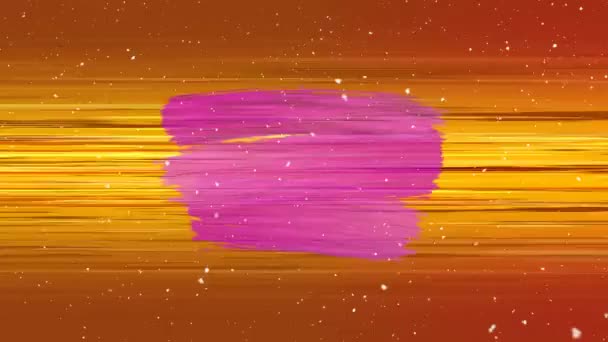 Animación Formas Rosadas Moviéndose Sobre Fondo Amarillo Navidad Tradición Concepto — Vídeos de Stock