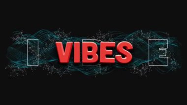 Parlayan dalga ve bağlantıların üzerindeki titreşimlerin animasyonu. Video oyunu, eğlence ve dijital arayüz kavramı dijital olarak oluşturuldu.