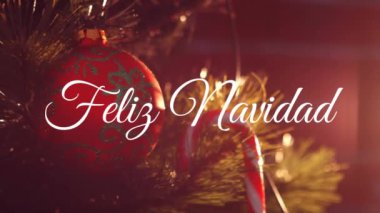 Felix Navidad 'ın Noel Animasyonu Kırmızı Mücevher Dekorasyonu' ndan sonra mesajlaşır. Noel, gelenek ve kutlama konsepti dijital olarak oluşturuldu.
