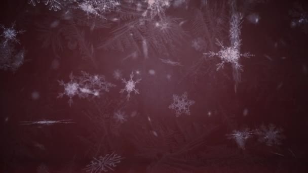 Animation Numérique Multiples Icônes Flocons Neige Tombant Sur Fond Gris — Video