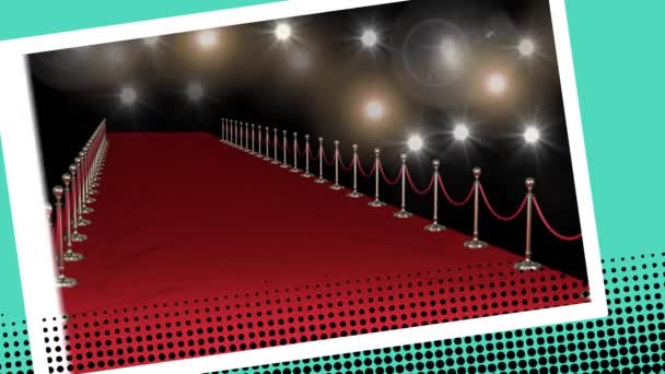 Animação Desenho Moda Modelo Carpete Vermelho Design Moda Desfile Moda — Vídeo de Stock