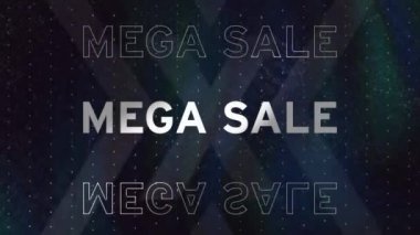 Beyaz şekilli maga satışı metninin animasyonu. Alışveriş ve perakende konsepti dijital olarak oluşturulmuş video.