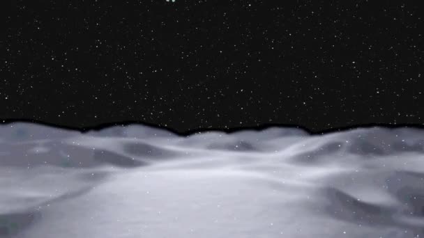 Animation Flocons Neige Neige Tombant Sur Paysage Hivernal Noël Hiver — Video