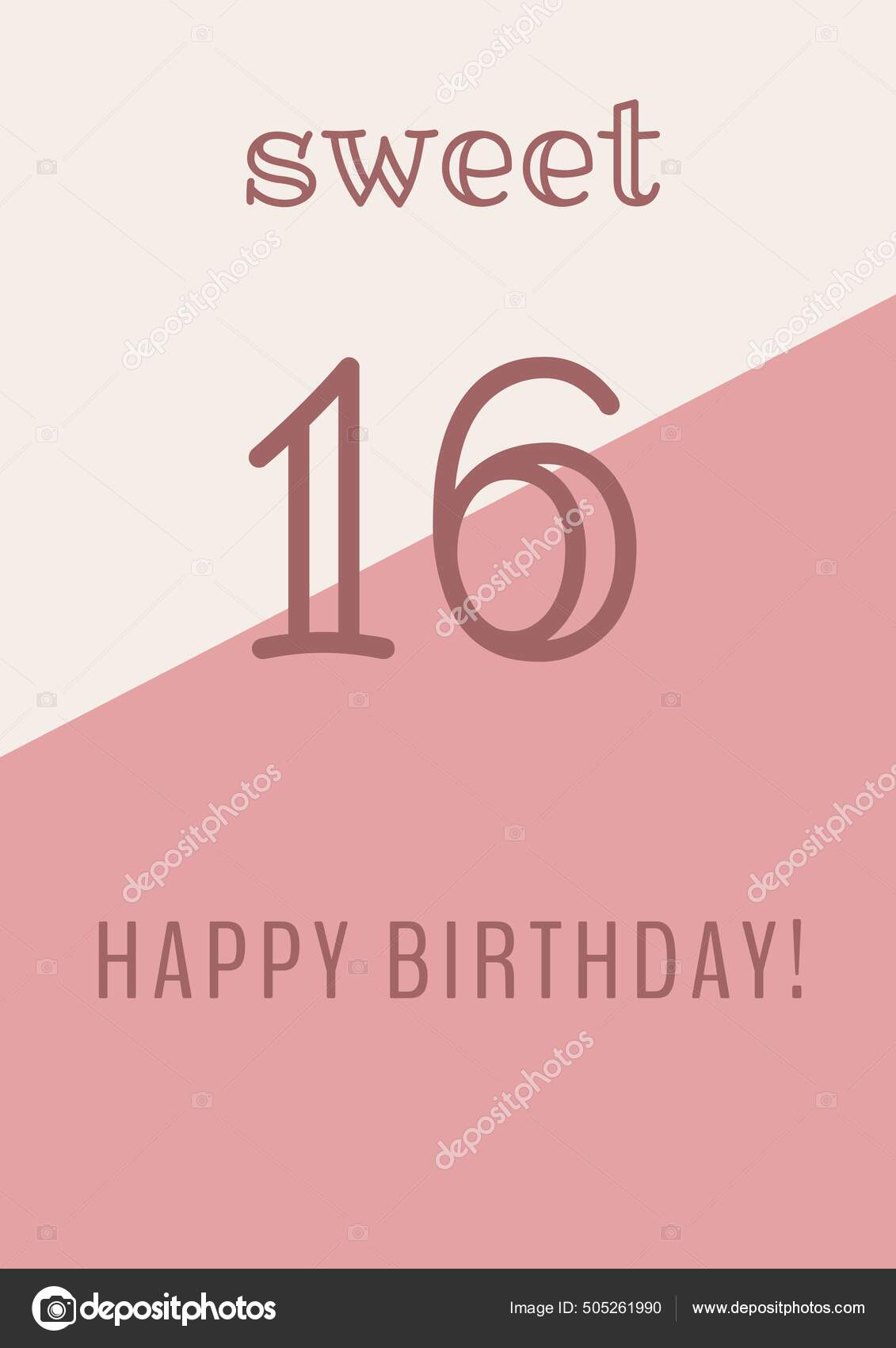 Composition Sweet Happy Birthday Text Beige Pink Diagonally Divided  Background — Stock Photo © vectorfusionart #505261990, image size:1131x1700