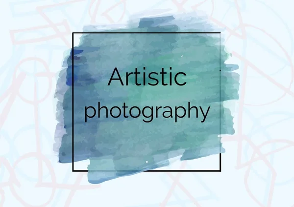 Digitally Generated Image Artistic Photography Text Green Brush Stroke White — Stock Photo, Image