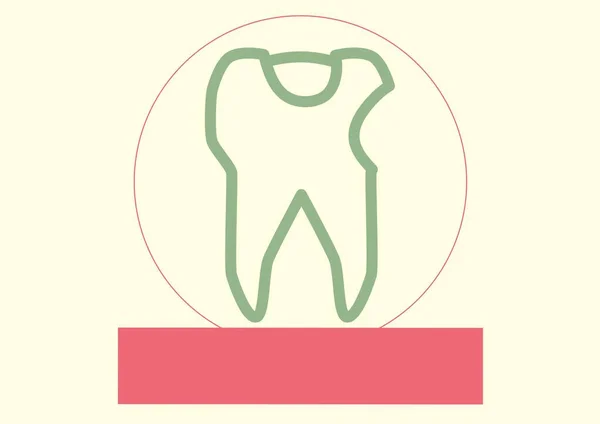 Cyfrowo Generowany Obraz Różowego Banera Przestrzenią Kopiowania Ikonę Zębów Żółtym — Zdjęcie stockowe