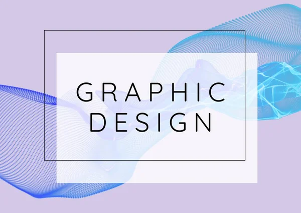 Digitally Generated Image Graphic Design Text Blue Digital Wave Purple — Stock Photo, Image