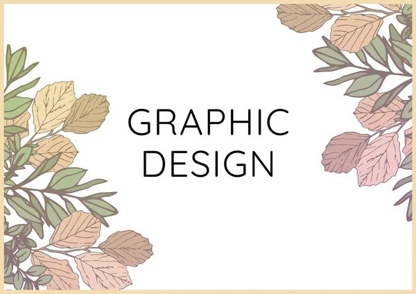 Digitally Generated Image Graphic Design Text Floral Designs White Background — Stock Photo, Image