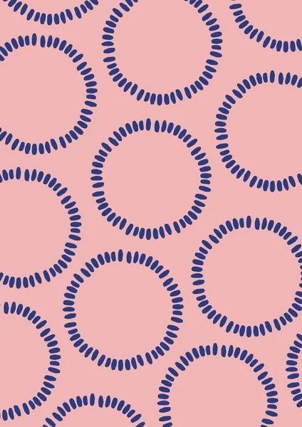 Digitally Generated Image Blue Abstract Circles Pattern Pink Background Background — Stock Photo, Image