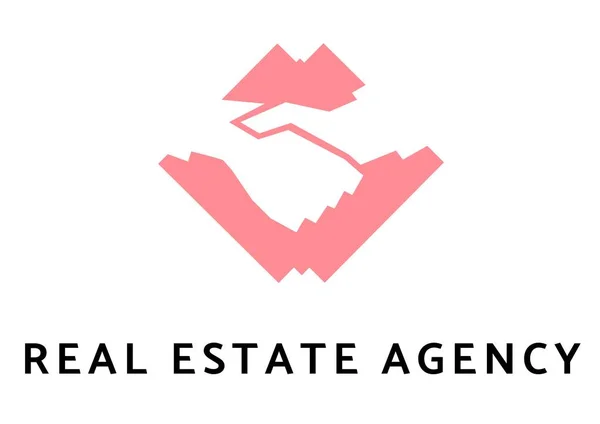 Digitally Generated Image Real Estate Agent Text Handshake Icon White — Stock Photo, Image