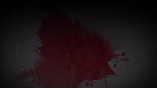 Анімація Плям Являються Темному Тлі Жах Страх Традиція Хеллоуїна Концепція — стокове відео