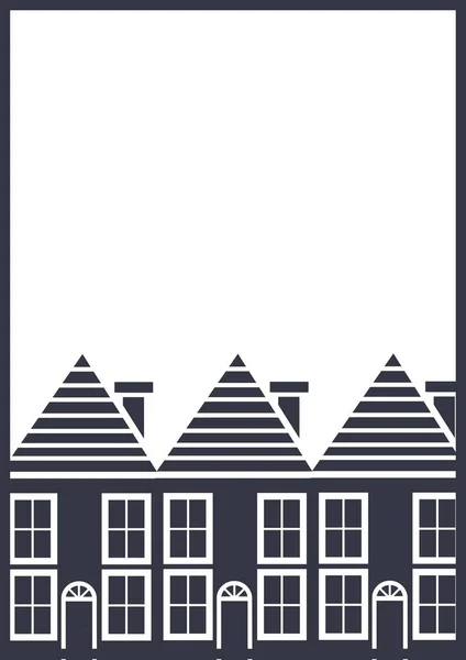 在白色背景下数字生成多个房屋图标的图像 财产和不动产背景模板说明性概念 — 图库照片