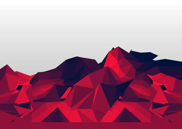 Gri Arkaplana Karşı Kırmızı Geometrik Şekillerin Dijital Olarak Oluşturulmuş Görüntüsü — Stok fotoğraf