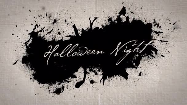 Animation Texte Halloween Sur Fond Beige Horreur Peur Tradition Halloween — Video