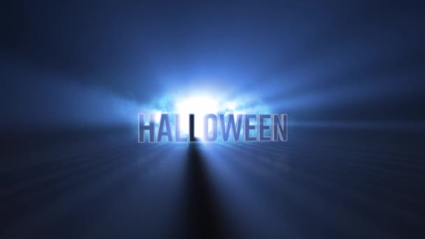 Animazione Testo Halloween Nuvole Sfondo Marino Horror Paura Tradizione Halloween — Video Stock
