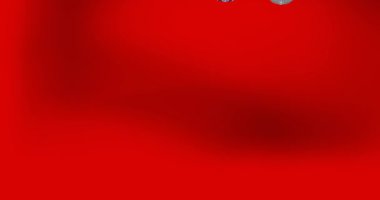 Kırmızı arka planda noel hediyelerinin canlandırılması. Noel, gelenek ve kutlama konsepti dijital olarak oluşturuldu.