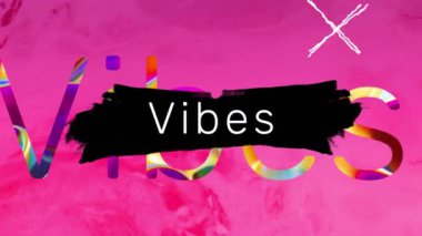 Pembe arkaplan üzerinde titreşimlerin animasyonu. Geçmişi. Sosyal medya ve iletişim konsepti dijital olarak oluşturulmuş video.