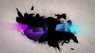 Beyaz arkaplanda siyah lekeler üzerine cadılar bayramı metni animasyonu. Cadılar bayramı, sonbahar, kutlama ve geleneksel konsept dijital olarak oluşturulmuş video.