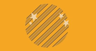 Turuncu arka planda balkabağı eşliğinde Mutlu Cadılar Bayramı metni animasyonu. Cadılar bayramı geleneği ve dijital olarak oluşturulan kutlama konsepti.