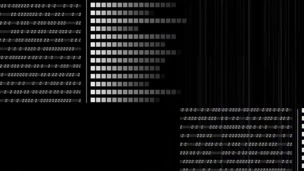 Animering Databehandling Svart Bakgrund Global Databehandling Databehandling Anslutningar Och Digitalt — Stockvideo