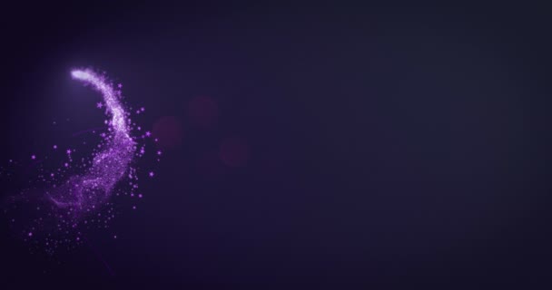 在黑色背景的流星上 快乐的Diwali文字的动画 Diwali 新年传统和数字化视频庆祝理念 — 图库视频影像