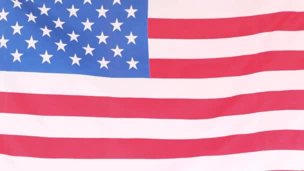 アメリカの国旗をめぐる労働者の日のテキストのアニメーション アメリカの愛国心伝統とお祝いの概念デジタルで生成されたビデオ — ストック動画