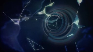 Kadın eli üzerinde bağlantı ve kapsam ağının animasyonu. küresel bağlantılar, veri işleme ve dijital arayüz konsepti dijital olarak oluşturulmuş video.