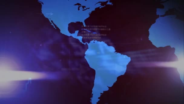 Анімація Обробки Даних Фінансової Статистики Всьому Світу Глобальні Обчислення Обробка — стокове відео