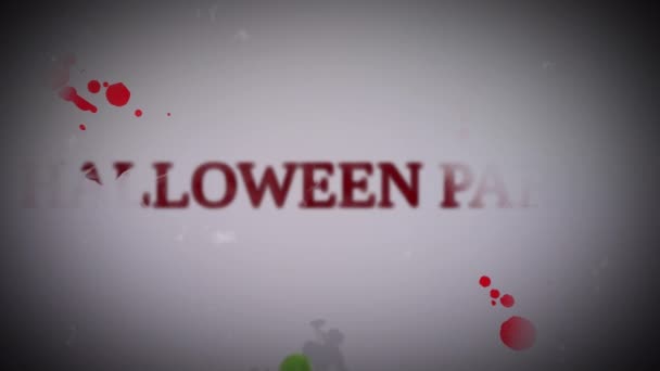 Animacja Halloween Party Plamy Krwi Cukierki Tle Halloween Tradycja Koncepcja — Wideo stockowe