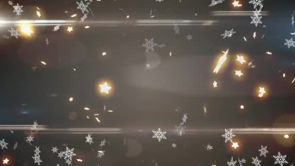 빛나는 베이지 떨어지는 애니메이션 크리스마스 디지털로 비디오 — 비디오