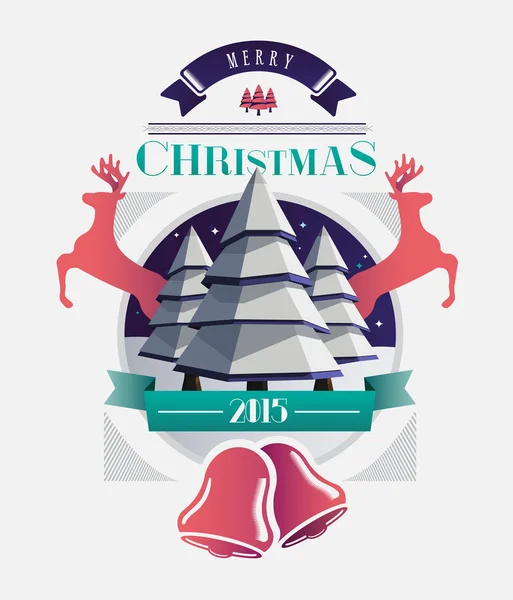 Karácsonyi üdvözlő üzenetet illusztrációk — Stock Vector
