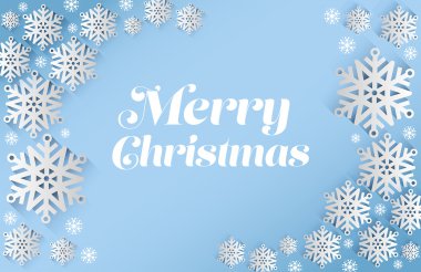 kar taneleri ile Merry christmas vektör