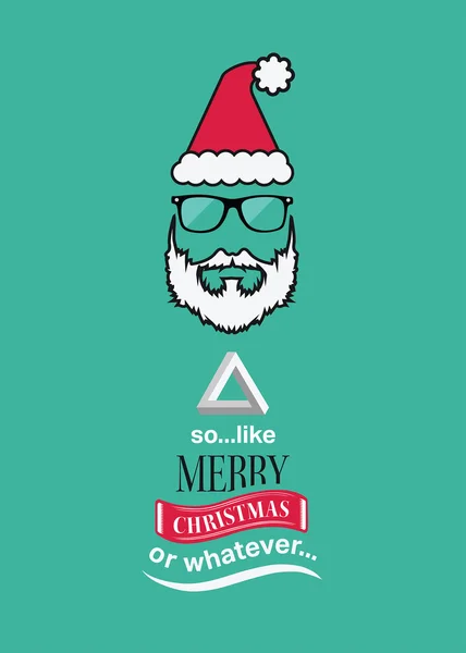 Hipster christmas vector with sarcastic message — Stock Vector