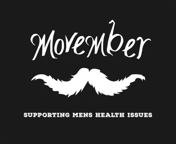 Movember advertisement vector with text and graphic — Stock Vector