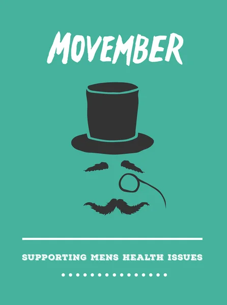 Movember annons vektor med text och grafik — Stock vektor