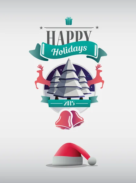 Joyeux vecteur de Noël avec de jolies illustrations — Image vectorielle