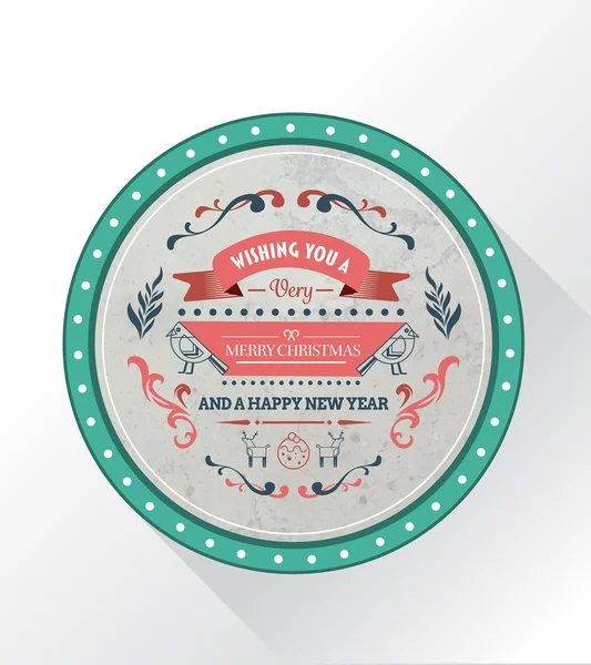 Merry christmas and happy new year vector — Stock Vector