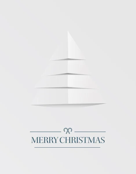 Minimal merry christmas vector in grey — Stock Vector